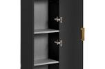 Komplett baderomspakke ADEL BLACK 120 cm – dobbelservant, Geberit, vegghengt toalett og Hansgrohe  